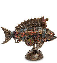 METAL FISH Steampunk Рыба 2 Oz Серебро Монета 5$ Ниуэ 2022